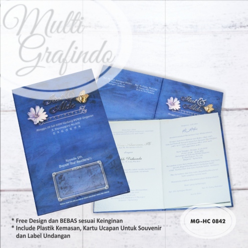 Cetak Undangan Hardcover full color 13,5x21cm